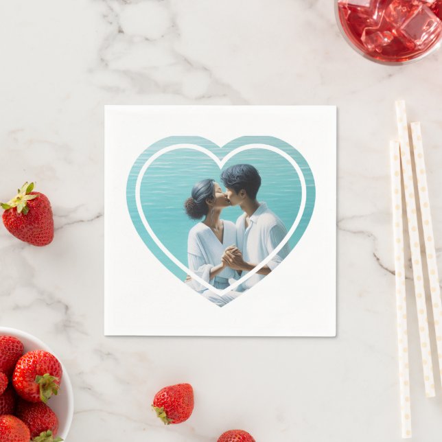 Guardanapo De Papel Casamento de Fotografias Personalizadas em Forma d (Insitu)