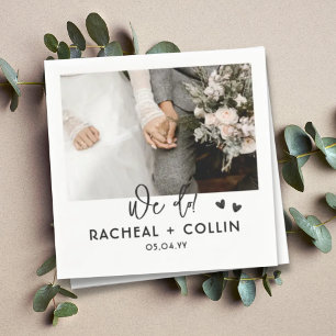 Guardanapo De Papel Casamento de Fotografias Personalizadas Modernas a