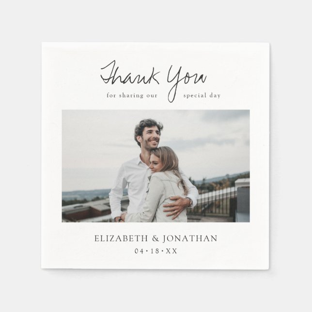 Guardanapo De Papel Casamento de Fotografias Personalizado (Frente)