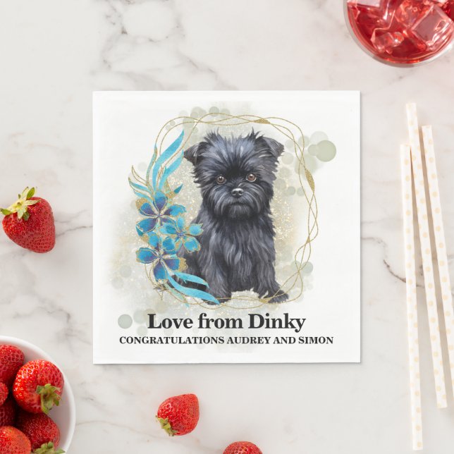 Guardanapo De Papel Casamento De Fotos De Cachorro Tropical Affen Pins (Insitu)