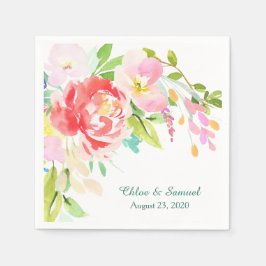 Guardanapo De Papel Casamento de Fronteira primavera Buquê