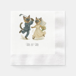Guardanapo De Papel Casamento de Golfe para Moinhos de Gato