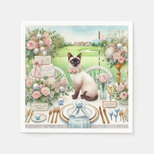 Guardanapo De Papel Casamento de Golfe temido para amantes de Cat