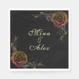 Guardanapo De Papel Casamento de Gótico de outono moderno