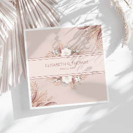 Guardanapo De Papel Casamento de Grama de Pampas Boho 