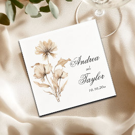 Guardanapo De Papel Casamento de Grass Terracota Pampas por Aquarela E