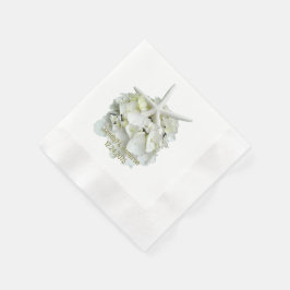 Guardanapo De Papel Casamento de Hydrangea Starfish Branco
