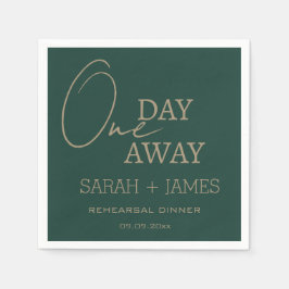 Guardanapo De Papel Casamento de Janto de Ensaios Verdes Moderno em Em