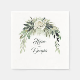 Guardanapo De Papel Casamento de Jardim Botânico Greenery Garland