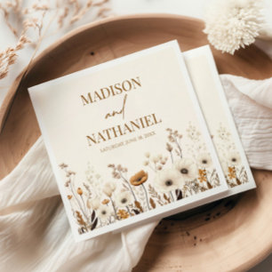 Guardanapo De Papel Casamento de Jardim Floral de Flores Silvestres Bo