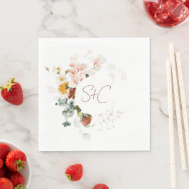 Guardanapo De Papel Casamento de Jardim Floral de Flores Silvestres Bo