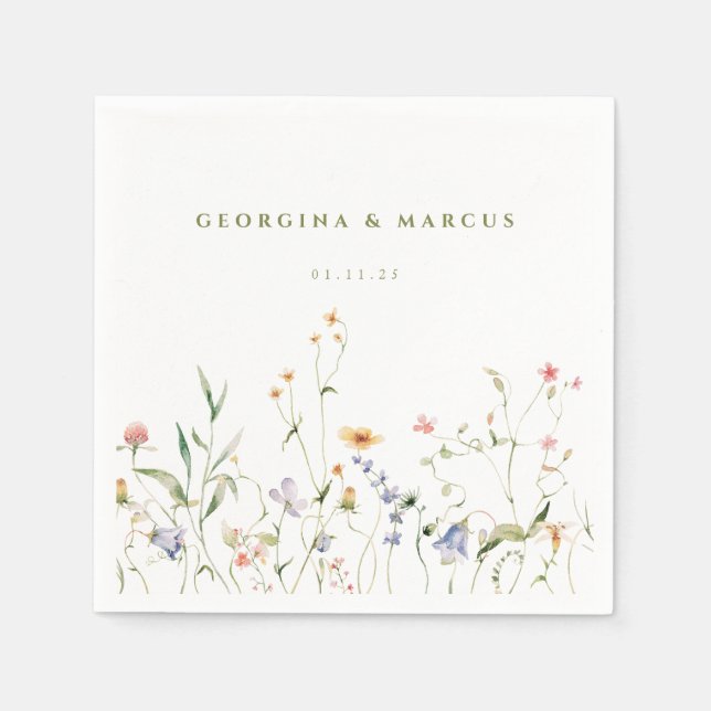 Guardanapo De Papel Casamento de Jardim Pequeno (Frente)