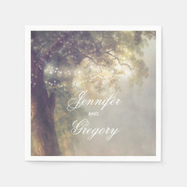 Guardanapo De Papel Casamento de Jardins Russos com Árvore de Carvalho