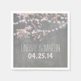 Guardanapo De Papel Casamento de Jardins Russos das Luzes de String