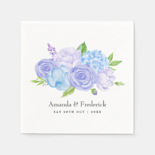 Guardanapo De Papel Casamento de Lavandas Azul e Clara