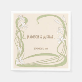 Guardanapo De Papel Casamento de lírios brancos