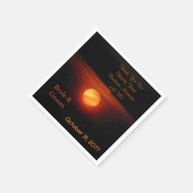 Guardanapo De Papel Casamento de Lua de Colheita de cheio (Canto)