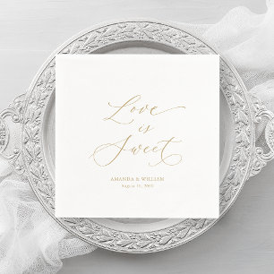 Guardanapo De Papel Casamento de luxo "Amor é Doce"