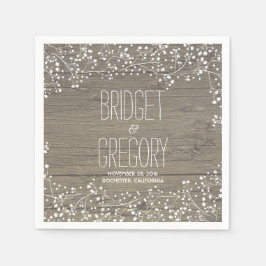 Guardanapo De Papel Casamento de madeira de celeiro Russo Respiração d