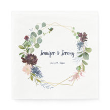 Casamento de Marinho Rosa de Borgonha Geométrica D