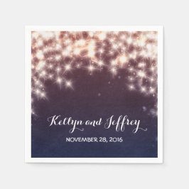 Guardanapo De Papel Casamento de Marinhos das Luzes de Corda