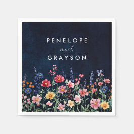 Guardanapo De Papel Casamento de Marinhos Florais Boho, País Russo de 