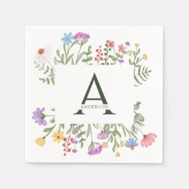 Guardanapo De Papel Casamento de Monograma Russo Moderno