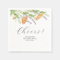 Casamento de Napkins Botânico Flores Selvagens
