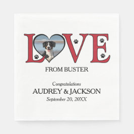 Guardanapo De Papel Casamento De Napkins Com Foto De Cão