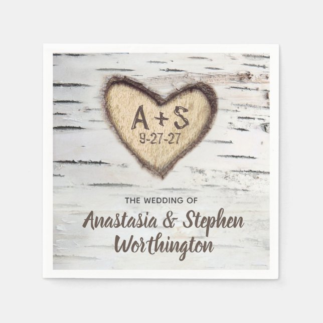 Guardanapo De Papel Casamento de Napkins com Latido Rustic Country (Frente)