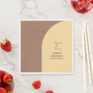 Guardanapo De Papel Casamento de Napkins Mocha Mousse Archado