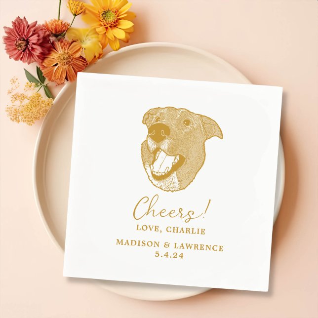 Guardanapo De Papel Casamento de Napkins Pet Cocktail Personalizado (Criador carregado)