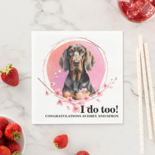 Guardanapo De Papel Casamento de Napkins Preto e Cachorro com Cachorro