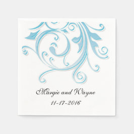 Guardanapo De Papel Casamento de Nave Azul Personalizado Napkins