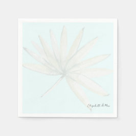 Guardanapo De Papel Casamento de Nomes de Script de Casal Tropical Ice