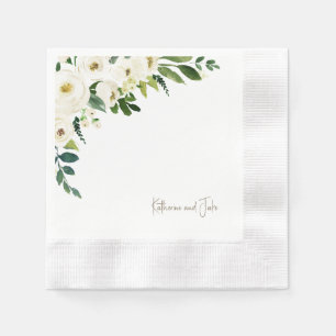 Guardanapo De Papel Casamento de Nomes de Script Personalizados de Ros