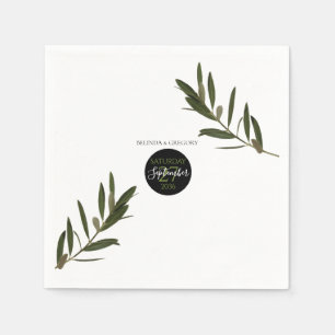 Guardanapo De Papel Casamento de Oliveira Greenery