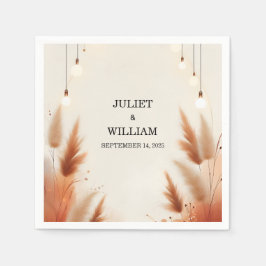 Guardanapo De Papel Casamento de Ombre Brown do Ombre de Outono Russo 