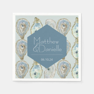 Guardanapo De Papel Casamento de Ostras de Aquarela