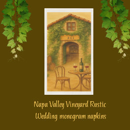 Guardanapo De Papel Casamento de Ouros Rustic Napa Valley