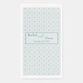 Guardanapo De Papel Casamento de padrão azul Pastel