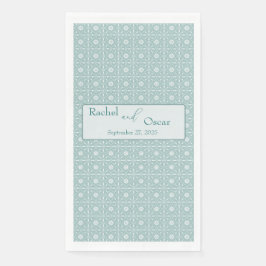 Guardanapo De Papel Casamento de padrão azul Pastel
