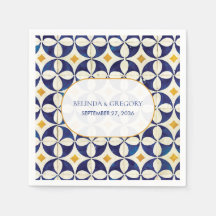 Casamento de Padrão Português Azul e Amarelo