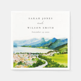 Guardanapo De Papel Casamento de Paisagem Rustic Countryside Lake