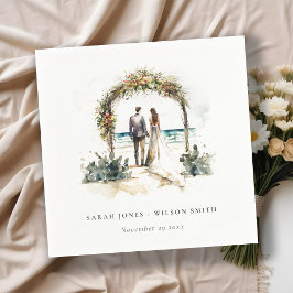 Guardanapo De Papel Casamento de paisagens naturais do Arch Costeiro d