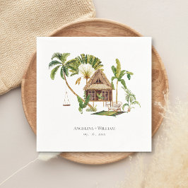 Guardanapo De Papel Casamento de Palmeira Tropical