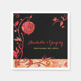 Guardanapo De Papel Casamento de Pássaros de Amor do Jardim