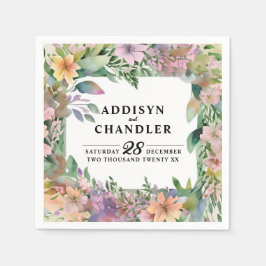 Guardanapo De Papel Casamento de Pastel Watercolor