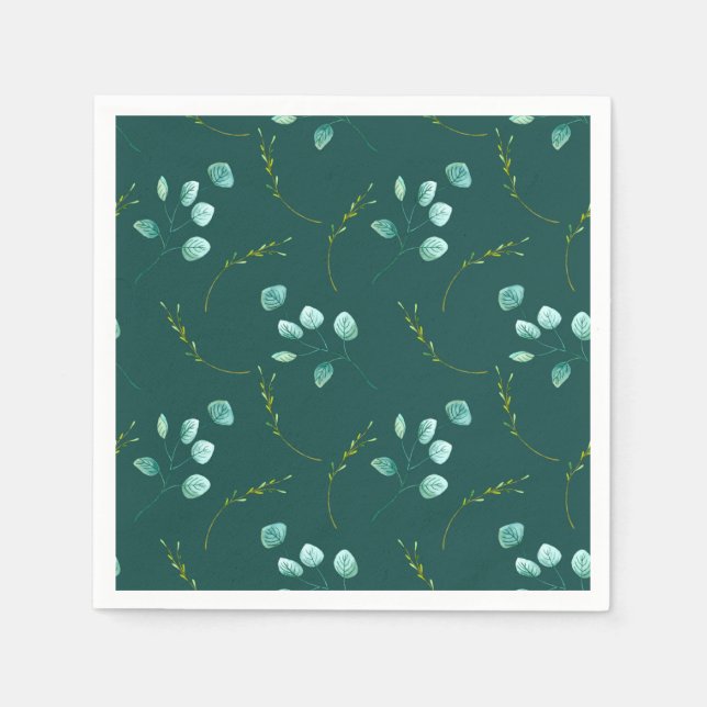 Guardanapo De Papel Casamento de Pedras Aquáticas do Jardim Azul (Frente)