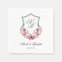 Guardanapo De Papel Casamento de Peste Floral Rosa